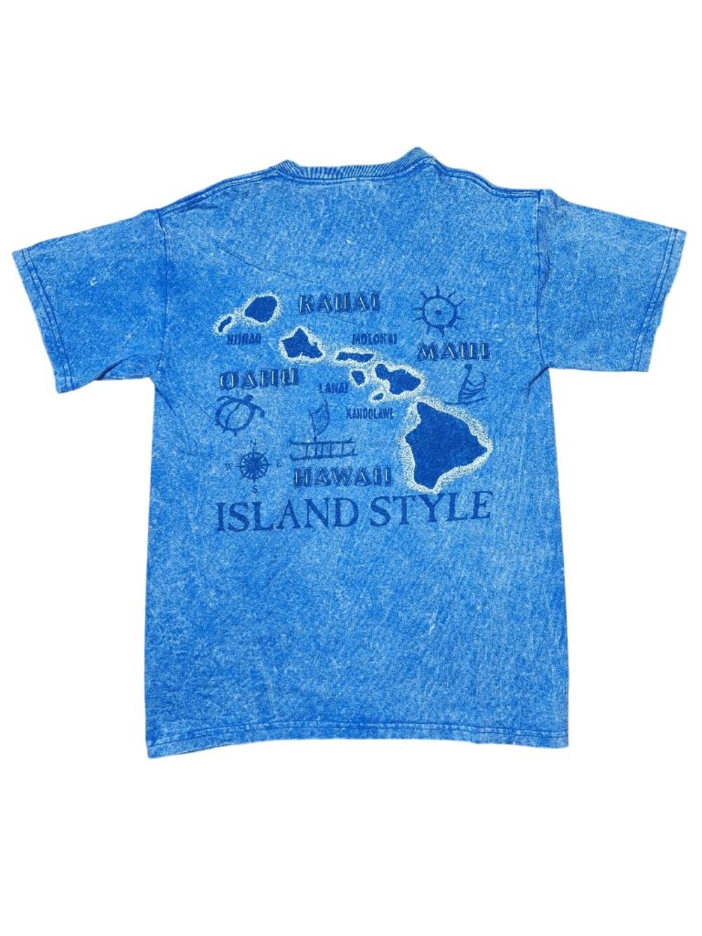 Vintage Lava Blues Hawaii Island Style T-Shirt Blue Small 100% Cotton